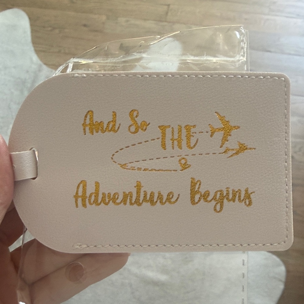 NEW set 48 Luggage Tags - 'And So The Adventure Begins'